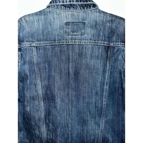 Vintage Old Navy Size Medium Women’s Denim Trucker Jean Jacket Y2K EUC - Picture 4 of 5